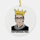 Notorious RBG BLACK - Ruth Bader Ginsburg Keramisch Ornament (Voorkant)