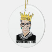 Notorious RBG BLACK - Ruth Bader Ginsburg Keramisch Ornament (Links)