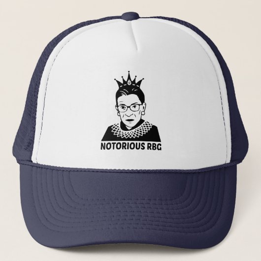Notorious RBG BLACK - Ruth Bader Ginsburg Trucker Pet (Voorkant)