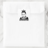 Notorious RBG BLACK - Ruth Bader Ginsburg Vierkante Sticker (Tas)