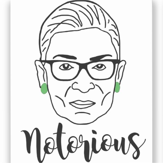 Notorious RBG Mok - Ruth Bader Ginsburg Sticker (Voorkant)
