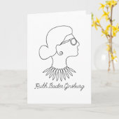 Notorious RBG Ruth Bader Ginsburg Drawing Kaart (Gele Bloem)