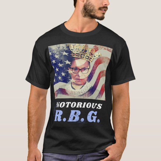 Notorisch RGB Ruth Bader Ginsburg feministisch pol T-shirt (Voorkant)