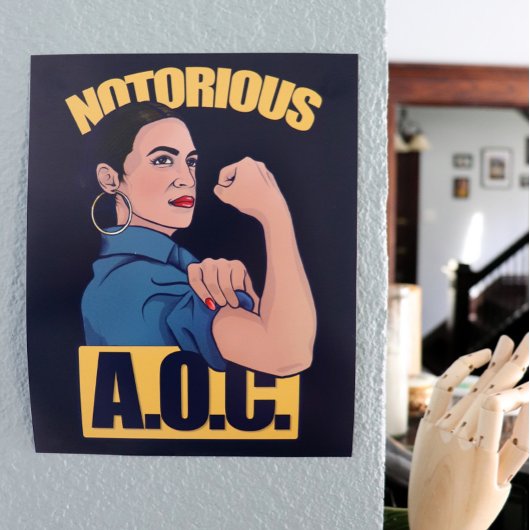 Notorous AOC alexandria ocasio cortez retro rosie Briefkaart