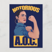 Notorous AOC alexandria ocasio cortez retro rosie Briefkaart (Voorkant)