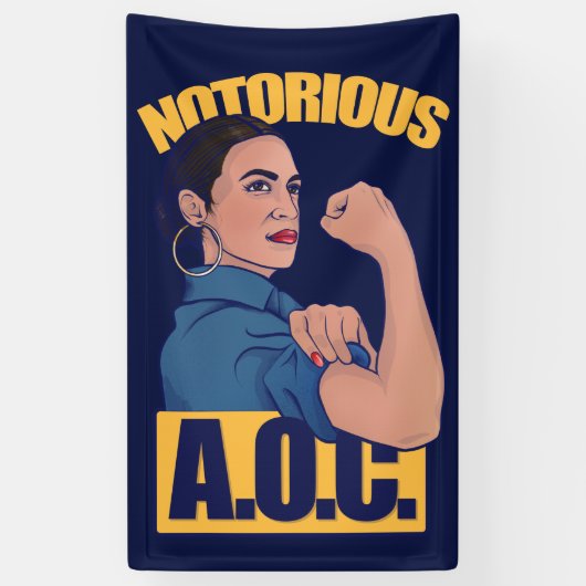 Notorous AOC alexandria ocasio cortez retro rosie Spandoek (Verticaal)