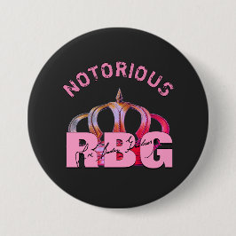 Notorous RBG Signature Monogram Ronde Button 7,6 Cm