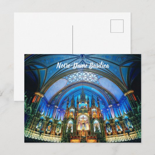 Notre-Dame Basilica Montreal Canada Briefkaart (Voorkant / Achterkant)