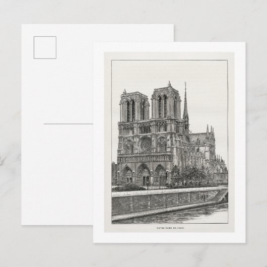 Notre Dame briefkaart (Voorkant / Achterkant)
