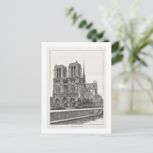 Notre Dame briefkaart (Staand voorkant)