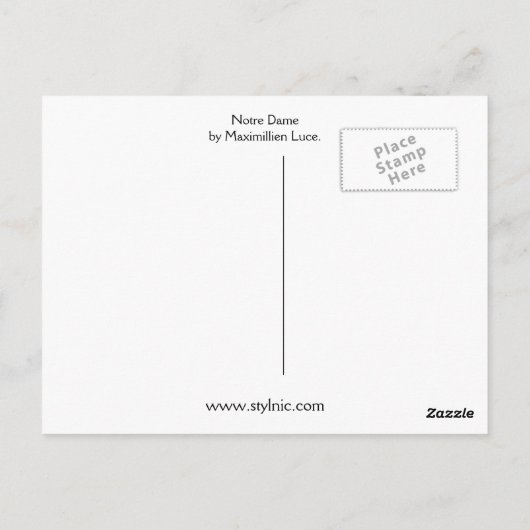 Notre Dame Briefkaart (Achterkant)