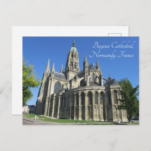 Notre Dame Cathedral, Bayeux, Frankrijk Briefkaart (Voorkant / Achterkant)