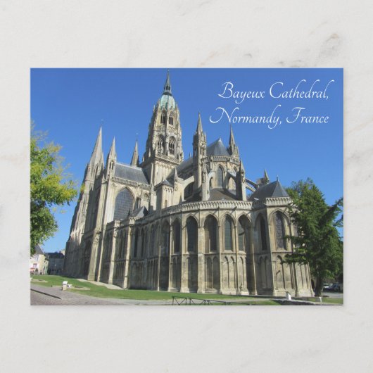 Notre Dame Cathedral, Bayeux, Frankrijk Briefkaart (Voorkant)