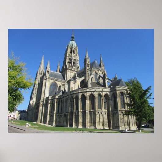 Notre Dame Cathedral, Bayeux, Frankrijk Poster (Voorkant)