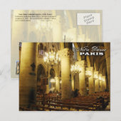 Notre Dame Cathedral (binnenland), Parijs, Frankri Briefkaart (Voorkant / Achterkant)