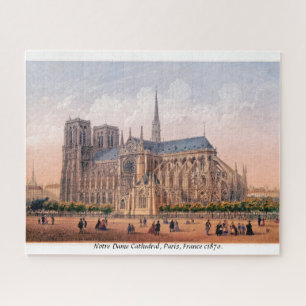 Notre Dame Cathedral c1870 Paris, Frankrijk Legpuzzel