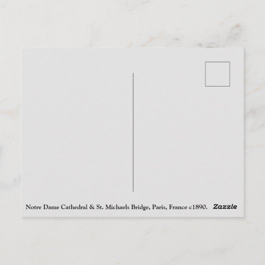 Notre Dame Cathedral C1890, Paris Frankrijk Briefkaart (Achterkant)