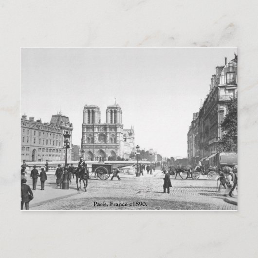 Notre Dame Cathedral C1890,  Paris Frankrijk Briefkaart (Voorkant)