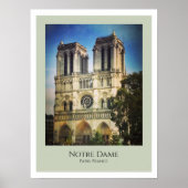 Notre Dame Cathedral, Parijs, Frankrijk Poster (Voorkant)