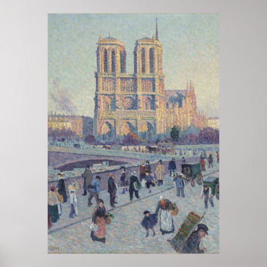 Notre Dame Cathedral Paris Frankrijk Painting Poster (Voorkant)