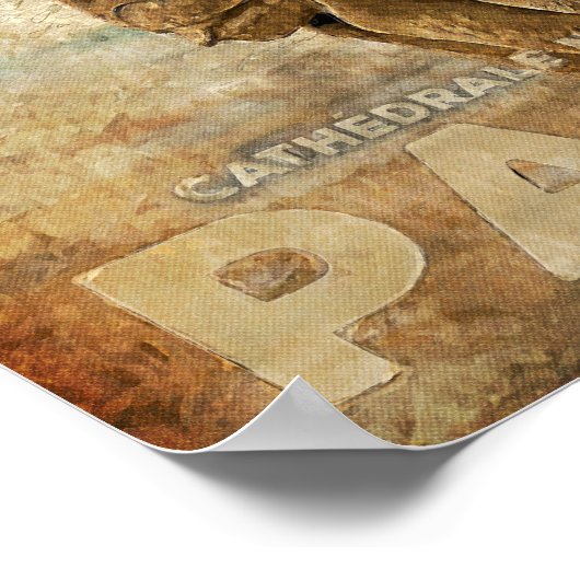 Notre Dame Cathedral Paris, le Stryga Chimera Poster (Hoek)