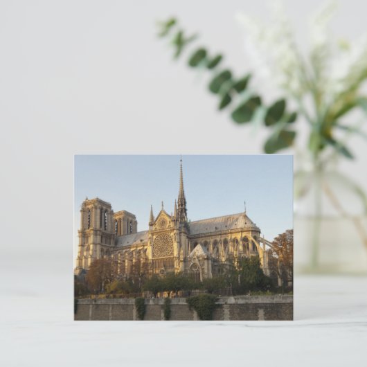 Notre Dame Cathedral Spier, Parijs Frankrijk Briefkaart (Staand voorkant)