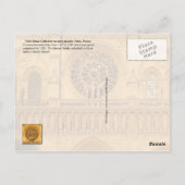 Notre Dame Cathedral (westerne gevel), Parijs Briefkaart (Achterkant)
