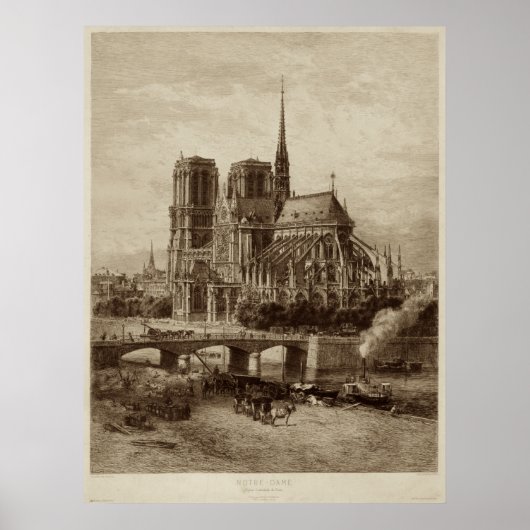 Notre-Dame - Cathédrale - Kathedrale Paris Poster (Voorkant)