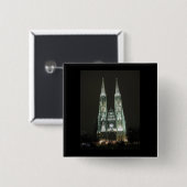 Notre Dame Church Vierkante Button 5,1 Cm (Voorkant /achterkant)