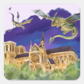 Notre Dame Classic Square Stickers (Voorkant)