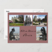 Notre Dame Collage Briefkaart (Voorkant / Achterkant)