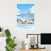 Notre Dame de Bellecombe Skigebied Reisposter Poster (Thuiskantoor)