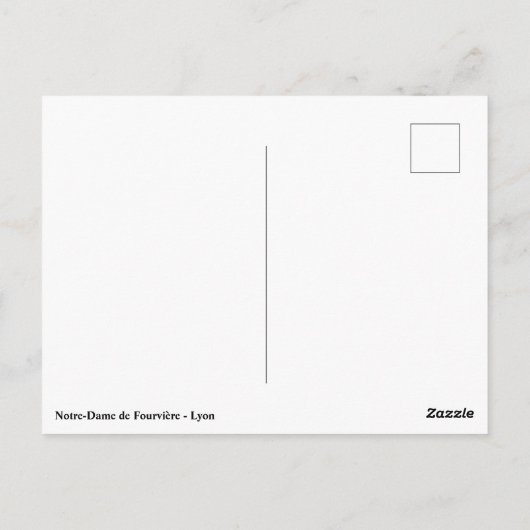 Notre-Dame de Fourvière - Lyon Briefkaart (Achterkant)