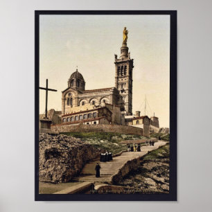 Notre Dame de la Garde I, Marseille, klas Frankrij Poster