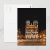 Notre-dame de nice in de nacht gloeien briefkaart (Voorkant / Achterkant)