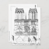 Notre Dame de Parijs - Parijs, Frankrijk Briefkaart (Voorkant / Achterkant)