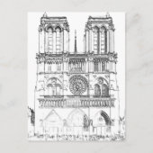 Notre Dame de Parijs - Parijs, Frankrijk Briefkaart (Voorkant)