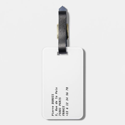 Notre Dame de Paris Bagagelabel (Achterkant verticaal)