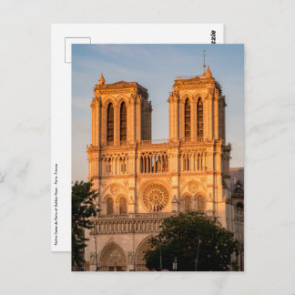 Notre Dame de Paris bij de Gouden Uur - Parijs, Fr Briefkaart