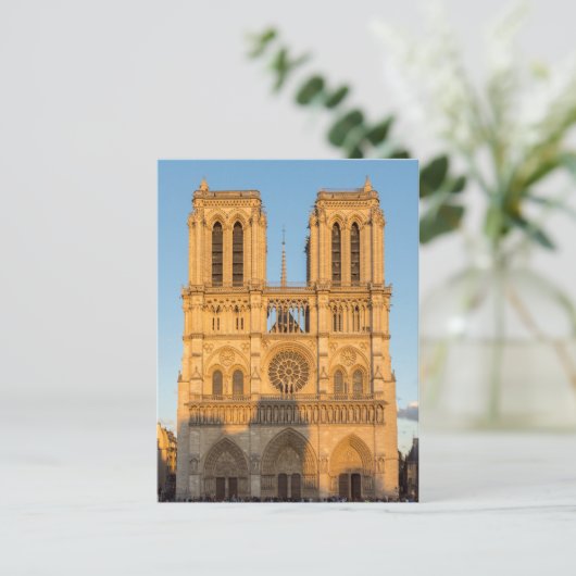 Notre Dame de Paris bij de Gouden Uur - Parijs, Fr Briefkaart (Staand voorkant)