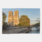 Notre Dame de Paris bij de Gouden Uur - Parijs, Fr Theedoek (Horizontaal)