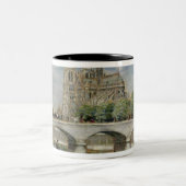 Notre Dame de Paris, c.1900 Tweekleurige Koffiemok (Center)