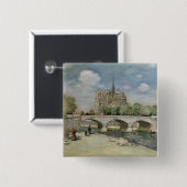 Notre Dame de Paris, c.1900 Vierkante Button 5,1 Cm (Voorkant /achterkant)