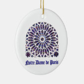 Notre Dame de Paris Cathedraal gekleurd glas T-Shi Keramisch Ornament (Rechts)