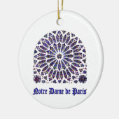 Notre Dame de Paris Cathedraal gekleurd glas T-Shi Keramisch Ornament (Links)