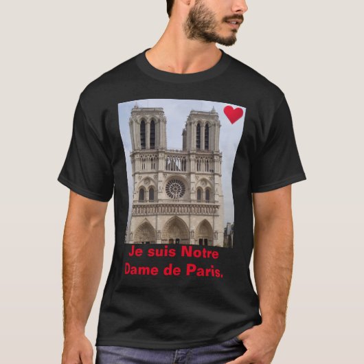 Notre Dame de Paris Cathedraal. T-shirt (Voorkant)