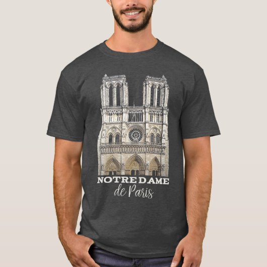 Notre-Dame de Paris Cathedral Souvenir T-Shirt (Voorkant)