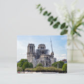 Notre Dame de Paris, de dag na de brand in 2019 Briefkaart (Staand voorkant)