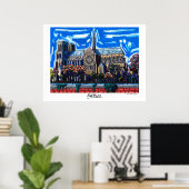 "Notre Dame de Paris" door Neil Myers Poster (Thuiskantoor)