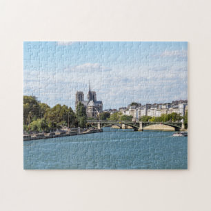 Notre Dame de Paris en Seine river - Frankrijk Legpuzzel